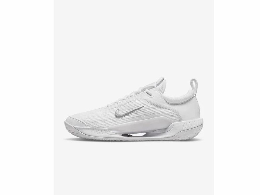 Shoes * | Nike Nike Zoom Court Nxt Women'S Shoe- White/Silver