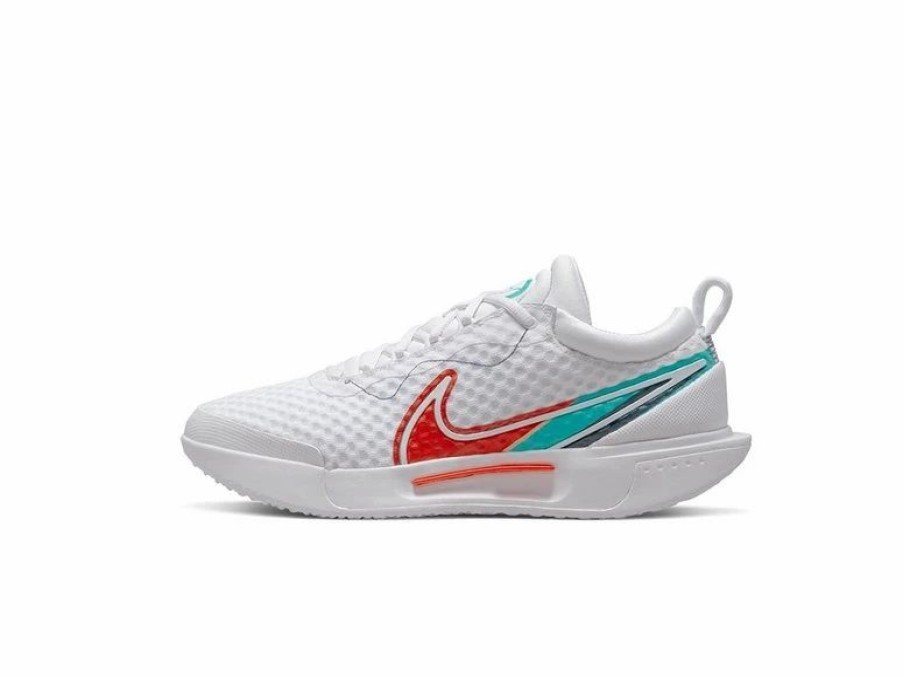 Shoes * | Nike Zoom Court Pro Women'S Shoe- White/Teal/Red