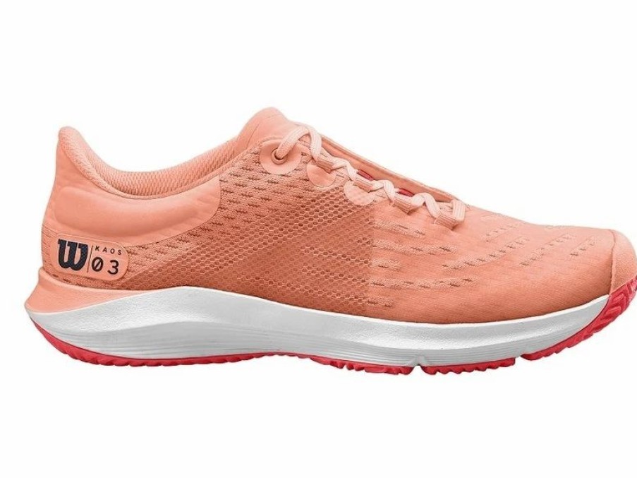 Shoes * | Wilson Kaos 3.0 Women'S Tennis Shoes Peach/White