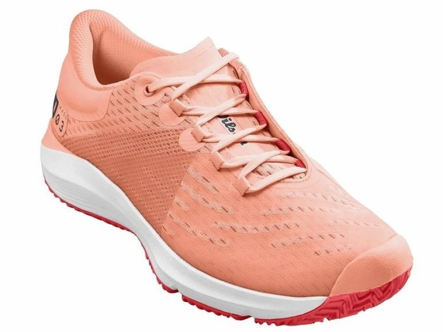 Shoes * | Wilson Kaos 3.0 Women'S Tennis Shoes Peach/White