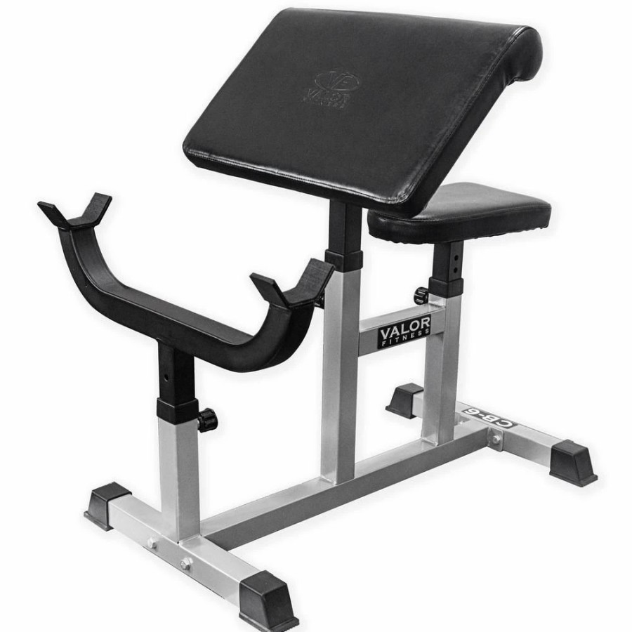 Strength * | Valor Fitness Cb-6, Adjustable Arm Curl Bench