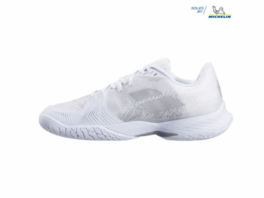 Shoes * | Babolat Jet Mach 3 Ac White/Silver Women'S Shoes