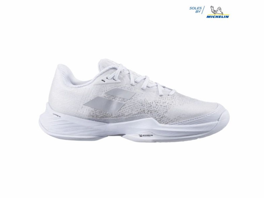 Shoes * | Babolat Jet Mach 3 Ac White/Silver Women'S Shoes