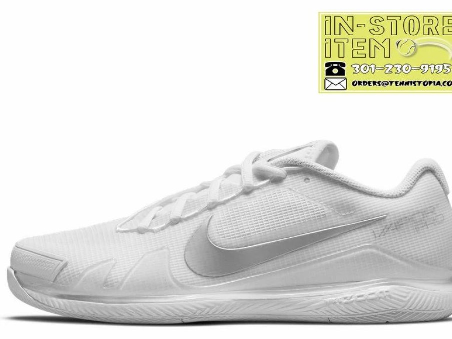 Shoes * | Nike Zoom Vapor Pro White/Silver Women'S Shoe