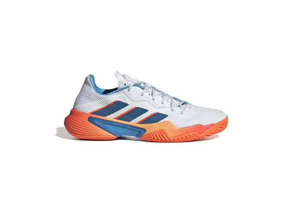 Shoes * | Adidas Barricade M White/Orange/Blue