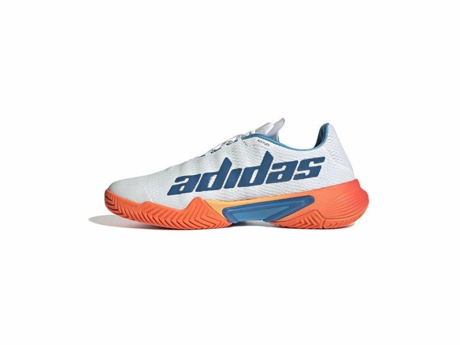 Shoes * | Adidas Barricade M White/Orange/Blue