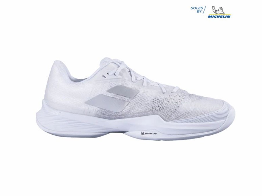 Shoes * | Babolat Jet Mach 3 Ac White/Silver Men'S Shoes