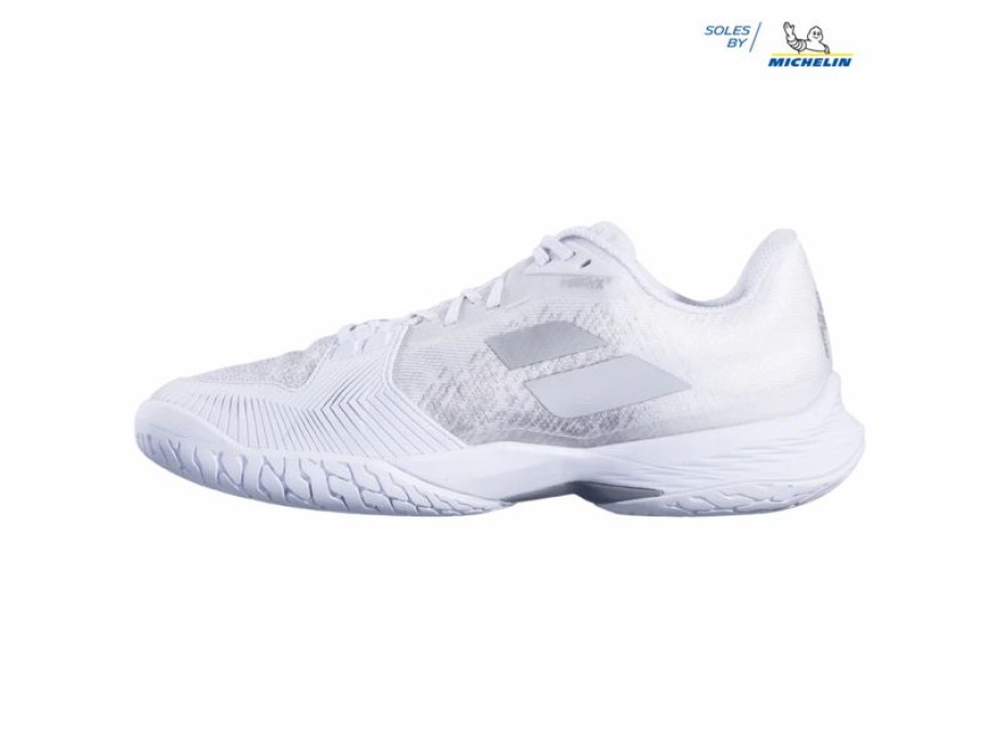 Shoes * | Babolat Jet Mach 3 Ac White/Silver Men'S Shoes