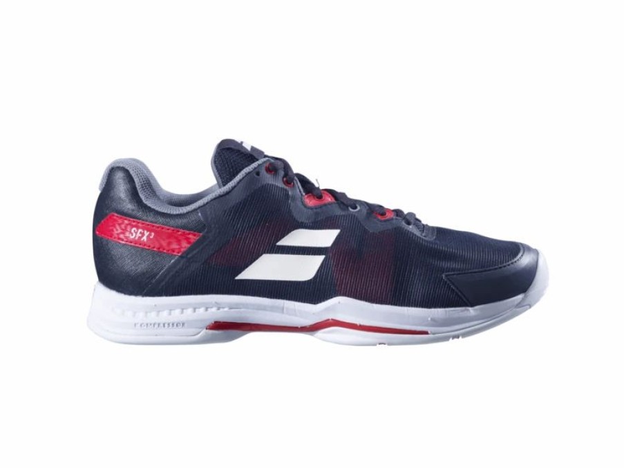 Shoes * | Babolat Sfx3 All Court Black/Poppy Red Men'S Shoes