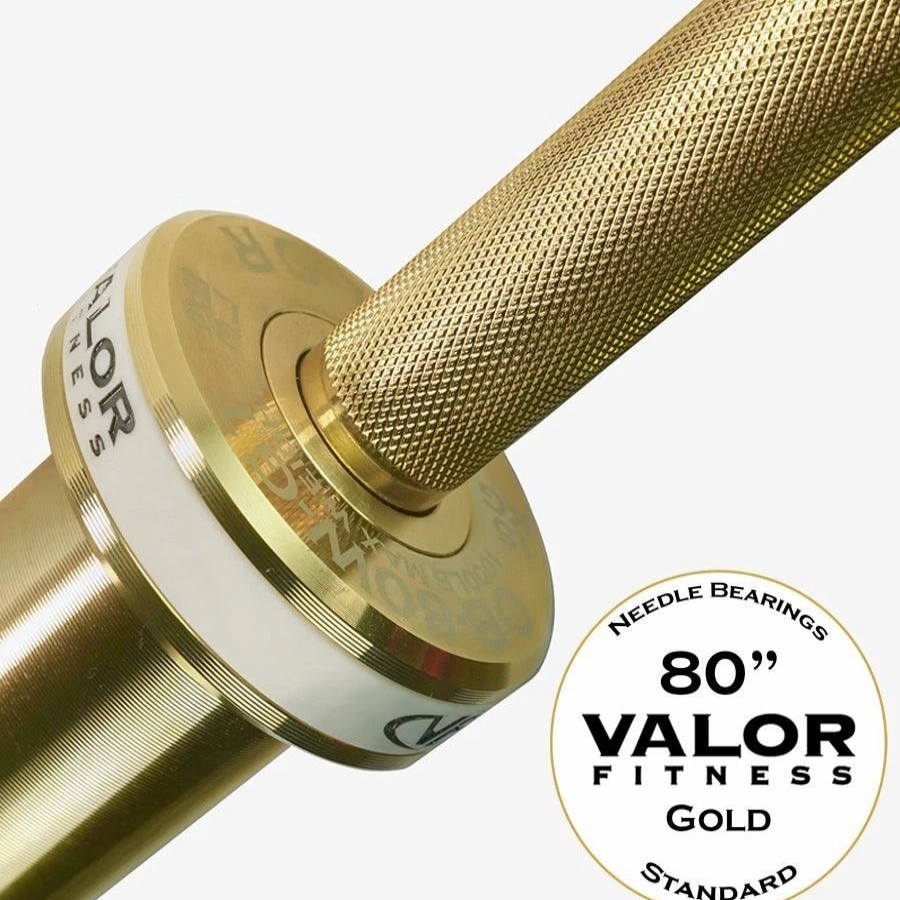 Strength * | Valor Fitness Ob-80W-Gt, Gold Titanium Needle Bearing Women'S Barbell