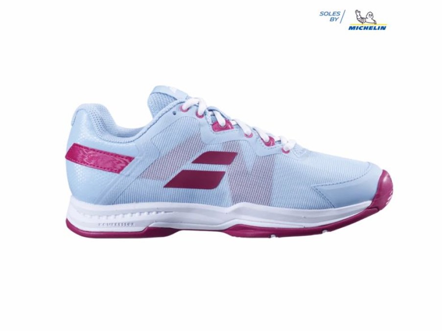 Shoes * | Babolat Sfx3 All Court Clearwater/Cherry Women'S Shoes