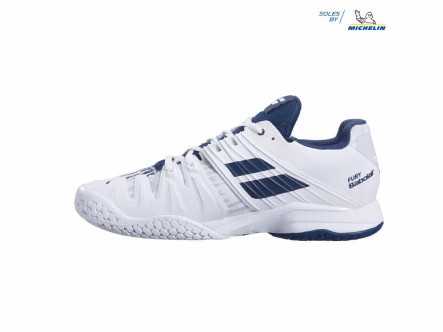 Shoes * | Babolat Propulse Fury All Court White/Navy