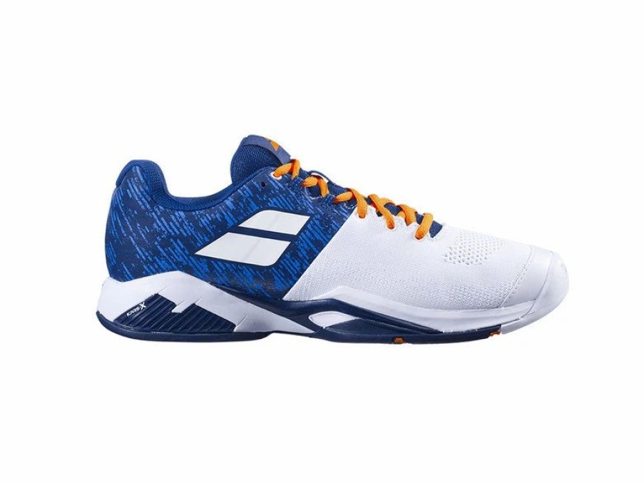 Shoes * | Babolat Propulse Blast White/Dark Blue Men'S Shoe