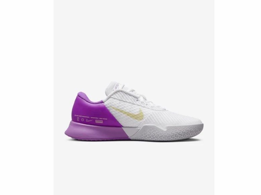 Shoes * | Nike Zoom Vapor Pro 2 Women'S Shoe- White/Citron