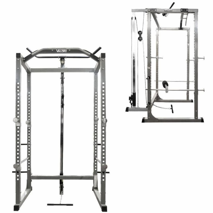 Racks / Rigs * | Valor Fitness Bd-11Bl, Power Rack With Lat Pull Attachment